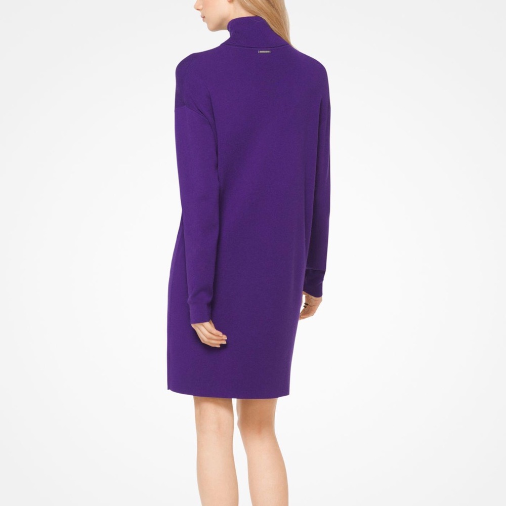 NWT Michael Kors Purple Turtleneck Sweater Dress